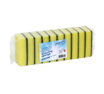 Cleaninq yellow/green scouring sponge 100x70x25mm 10 pieces