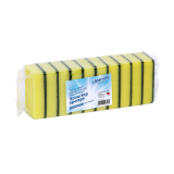 Eponge à récurer Cleaninq jaune/vert 100x70x25mm 10 pièces