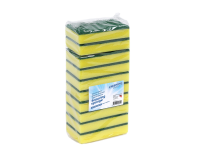 Eponge à récurer Cleaninq 140x90x28mm jaune/vert 10 pièces