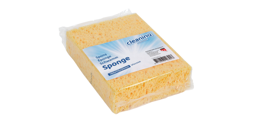 Cleaninq Viscose Sponge 140x110x35mm yellow