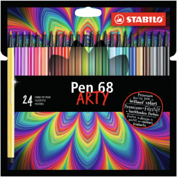 Feutre STABILO Pen 68/24 Medium Arty étui 24 couleurs