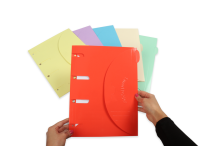 Smartfolder geperforeerde opbergmappen gelamineerd A4 assorti 6 stuks