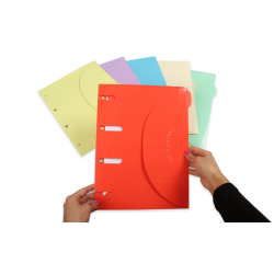 Chemise perforée Smartfolder A4 laminié assorti 6 pièces