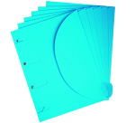 Smartfolder geperforeerde opbergmappen A4 blauw 6 stuks