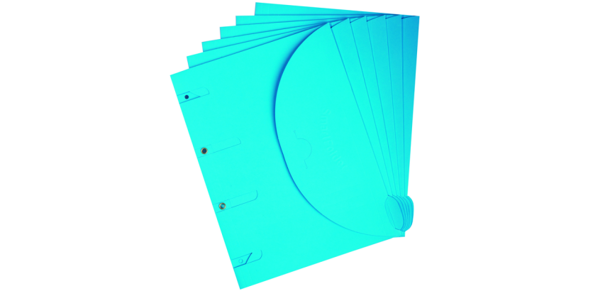 Smartfolder geperforeerde opbergmappen A4 blauw 6 stuks
