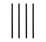 Paille Papstar 250mm papier noir 100 pièces