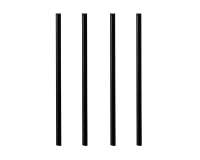 Paille Papstar 250mm papier noir 100 pièces