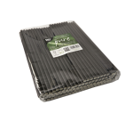 Paille Papstar 250mm papier noir 100 pièces