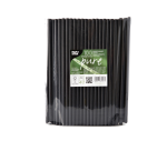 Paille Papstar 250mm papier noir 100 pièces