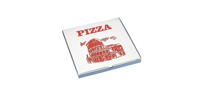 Carton de pizza, carré