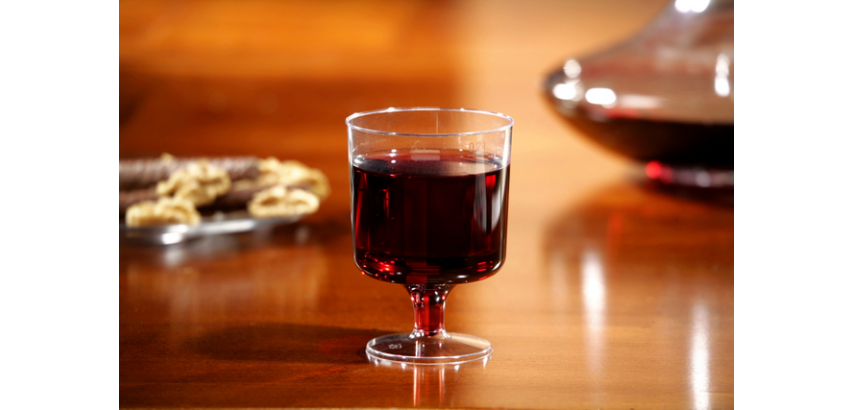 Papstar wine glass 200ml Ø 72mm clear plastic 10 pieces