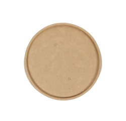 Couvercle récipient à soupe IEZZY Ø98mm kraft 25 pièces