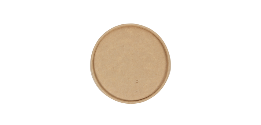 Couvercle récipient à soupe IEZZY Ø98mm kraft 25 pièces