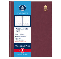Agenda 2027 Ryam Weekplan Plus Mundior Large Print 7 days/2 pages assorted