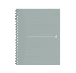 Cahier spirale Oxford Origin A4+ ligné 140 pages 80g gris