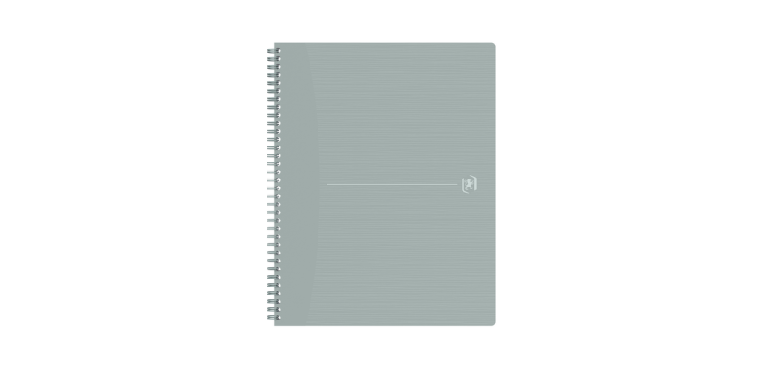 Oxford Origin Spiralblock A4+ liniert 140 Seiten 80g grau