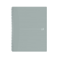 Cahier spirale Oxford Origin A4+ ligné 140 pages 80g gris