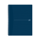 Cahier spirale Oxford Origin A4+ ligné 140 pages 80g bleu