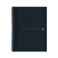 Cahier spirale Oxford Origin A4+ 4 trous ligné 140 pages 80g noir