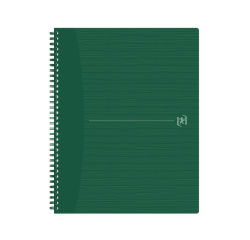 Cahier spirale Oxford Origin A4+ ligné 140 pages 80g vert