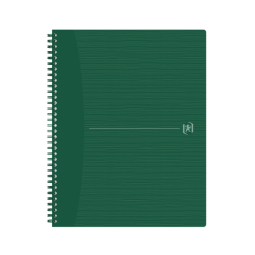 Cahier spirale Oxford Origin A4+ ligné 140 pages 80g vert