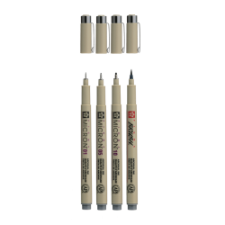 Fineliner Sakura Pigma Micron gris froid set 4 tailles