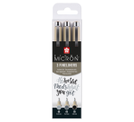 Fineliner Sakura Pigma Micron 05 set noir gris 3 tailles