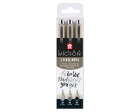 Sakura Pigma Micron Fineliner 05 black gray set 3 sizes