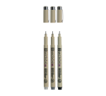 Fineliner Sakura Pigma Micron 05 set noir gris 3 tailles