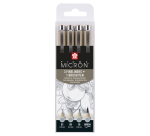 Light Gray Sakura Pigma Micron Fineliner Set 4 Sizes