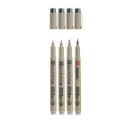 Light Gray Sakura Pigma Micron Fineliner Set 4 Sizes