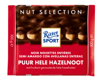 Chocolat Ritter Sport noir-noisettes entières 100g