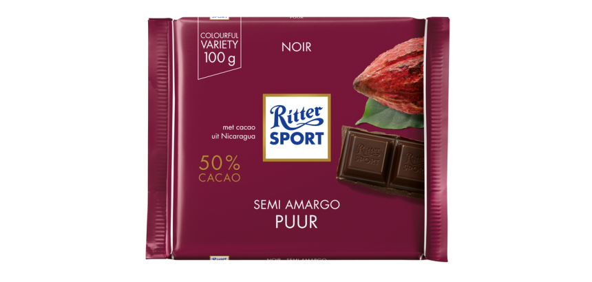 Chocolat Ritter Sport noir 100g