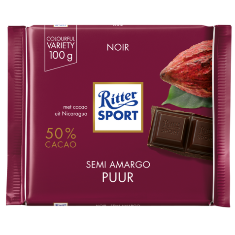 Chocolade Ritter Sport puur 100gr