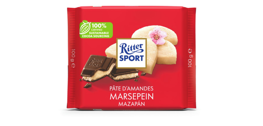 Ritter Sport Dark Chocolate Marzipan 100g