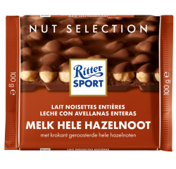 Chocolat Ritter Sport lait-noisette 100g