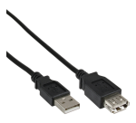 Kabel inLine verlengkabel USB-A 2.0 M/V 1,8 meter zwart
