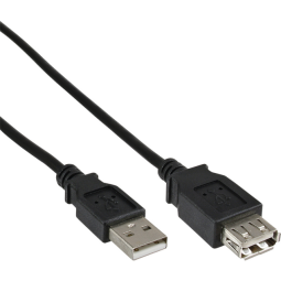 Câble inLine rallonge USB-A 2.0 Mâle/Femelle 1,8m noir