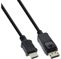 Câble inLine Displayport HDMI 4K Mâle/Mâle 2m noir