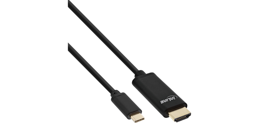 InLine USB-C HDMI 3.1 2.0 4K Kabel Stecker/Stecker 2m schwarz
