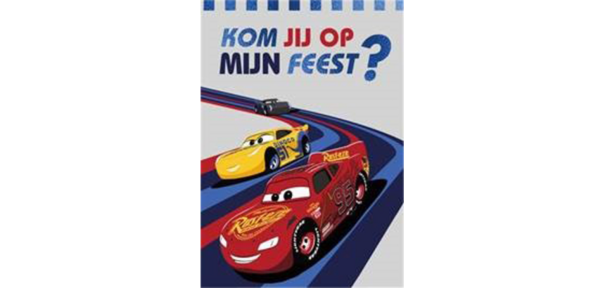 Carte d'invitation Voitures 5 pièces (NL)