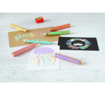 Crayon STABILO 880 Woody set 6 couleurs pastel avec taille-crayon