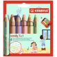 Crayon de couleur STABILO Woody 880/18 set 6 couleurs avec taille-crayon