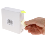 Etiket Rillprint 25mm op rol fluor geel 500 stuks