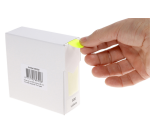 Etiket Rillprint 25mm op rol fluor geel 500 stuks