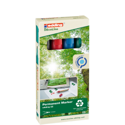 Marqueur edding 22 EcoLine biseau assorti set 4 pièces