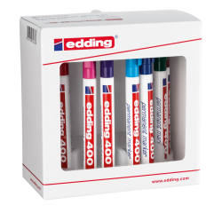 Marqueur edding 400 ogive 1mm assorti set 10 pièces