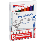 Marqueur tableau blanc edding 361 ogive 1mm assorti set 8 pièces