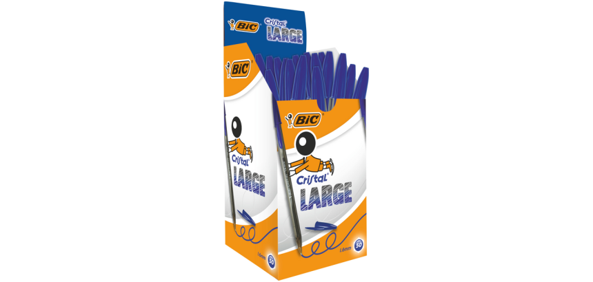 Stylo bille BIC Cristal Large bleu