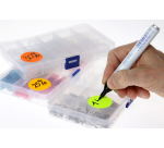 Etiket Rillprint 25mm 500st op rol fluor rood